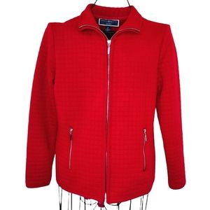 Karen Scott Petites Red Quilted Active Sport Yoga Jacket Petite Size 0